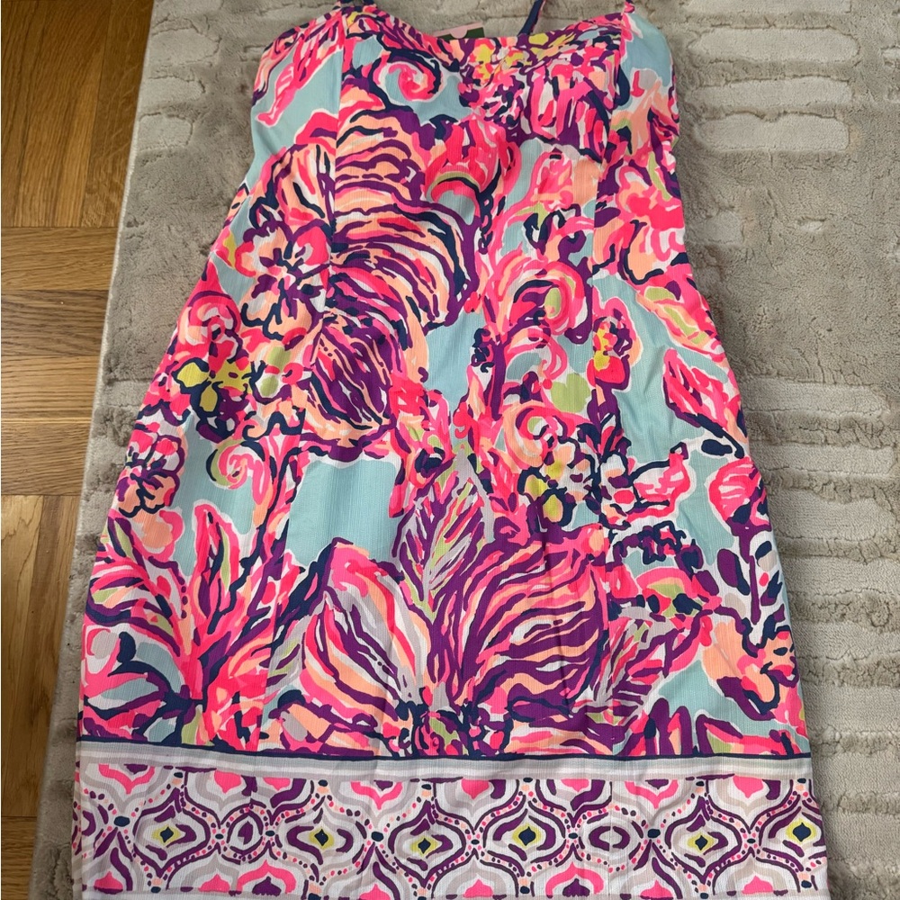 Lilly Pulitzer Multicolor Floral Dress Serene Blue, Shelli Dress